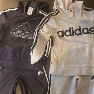 2 authentic adidas sweatsuits boys size 7/8